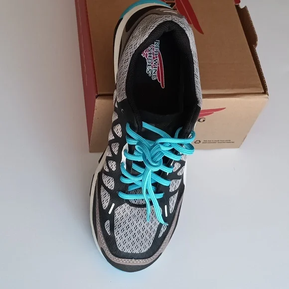 Red Wing 2338 safety steel toe shoes slip resistant oil resistant womens Sz 8 - Picture 2 of 8